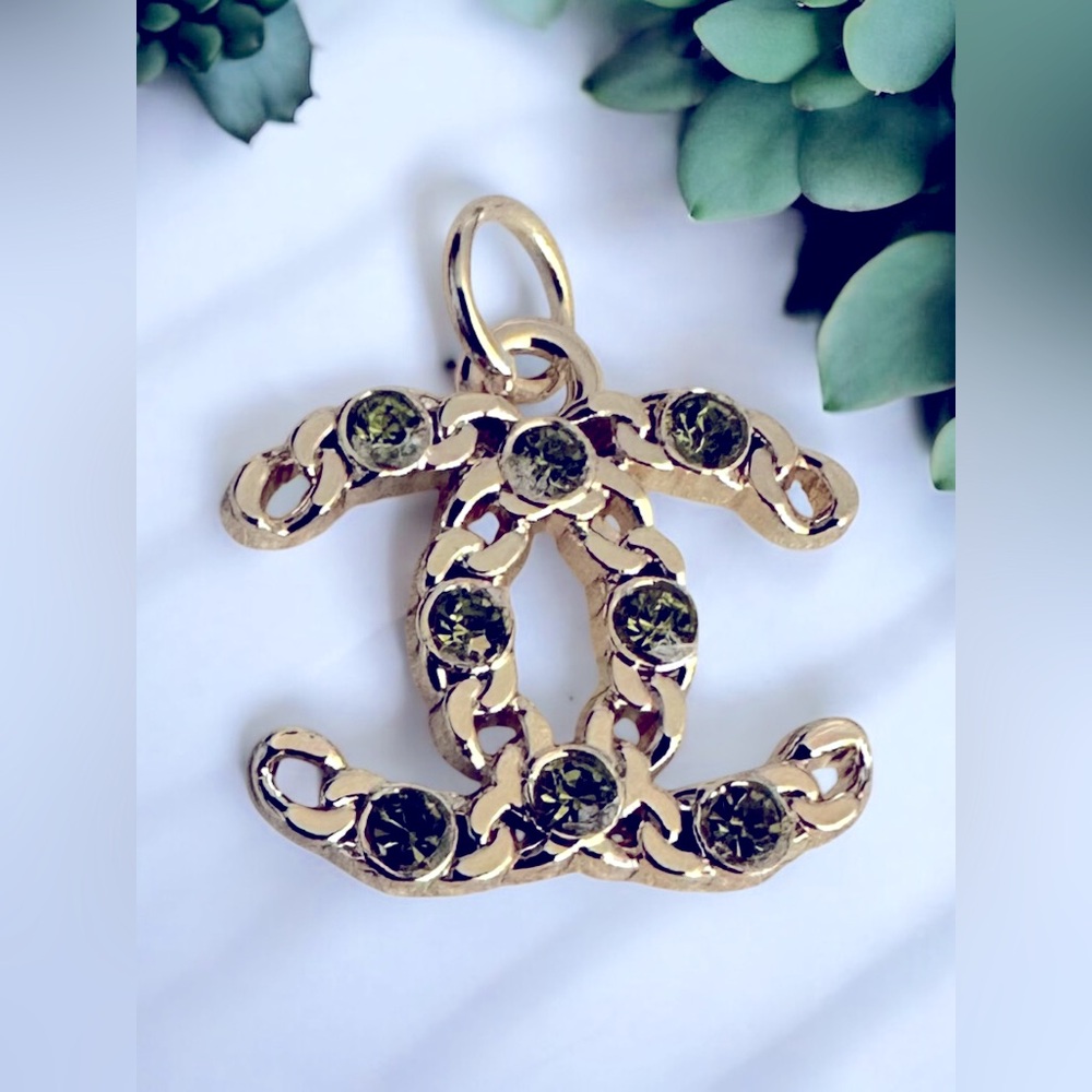 Authentic Gold and Peridot Zipperpull Pendant